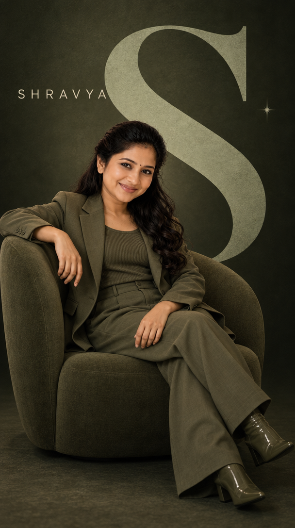 Olive Green Editorial Fashion Portrait