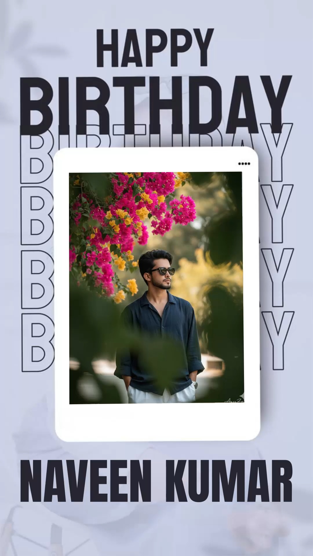 Bold Photo Happy Bday