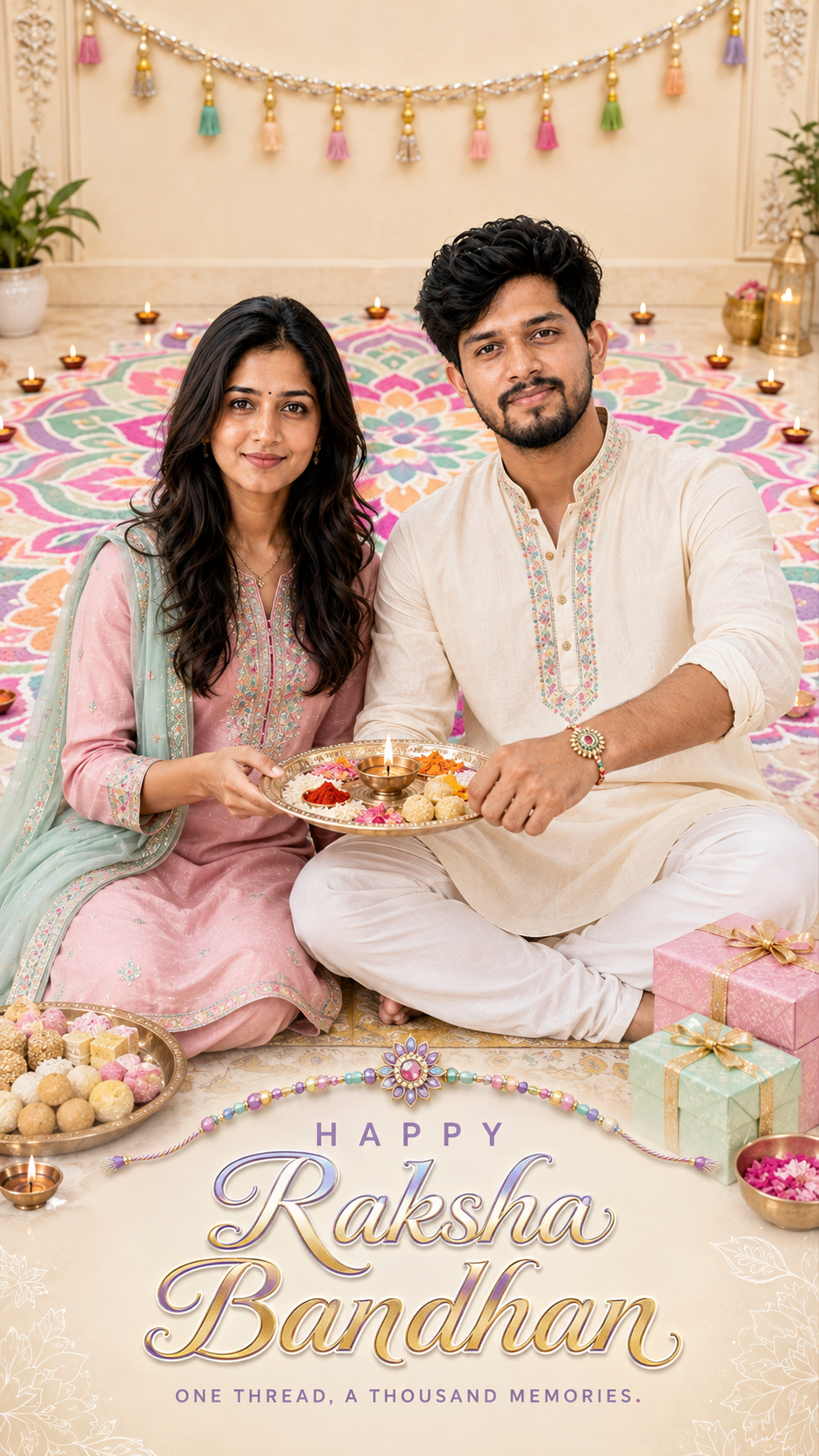 Pastel Rangoli Hall