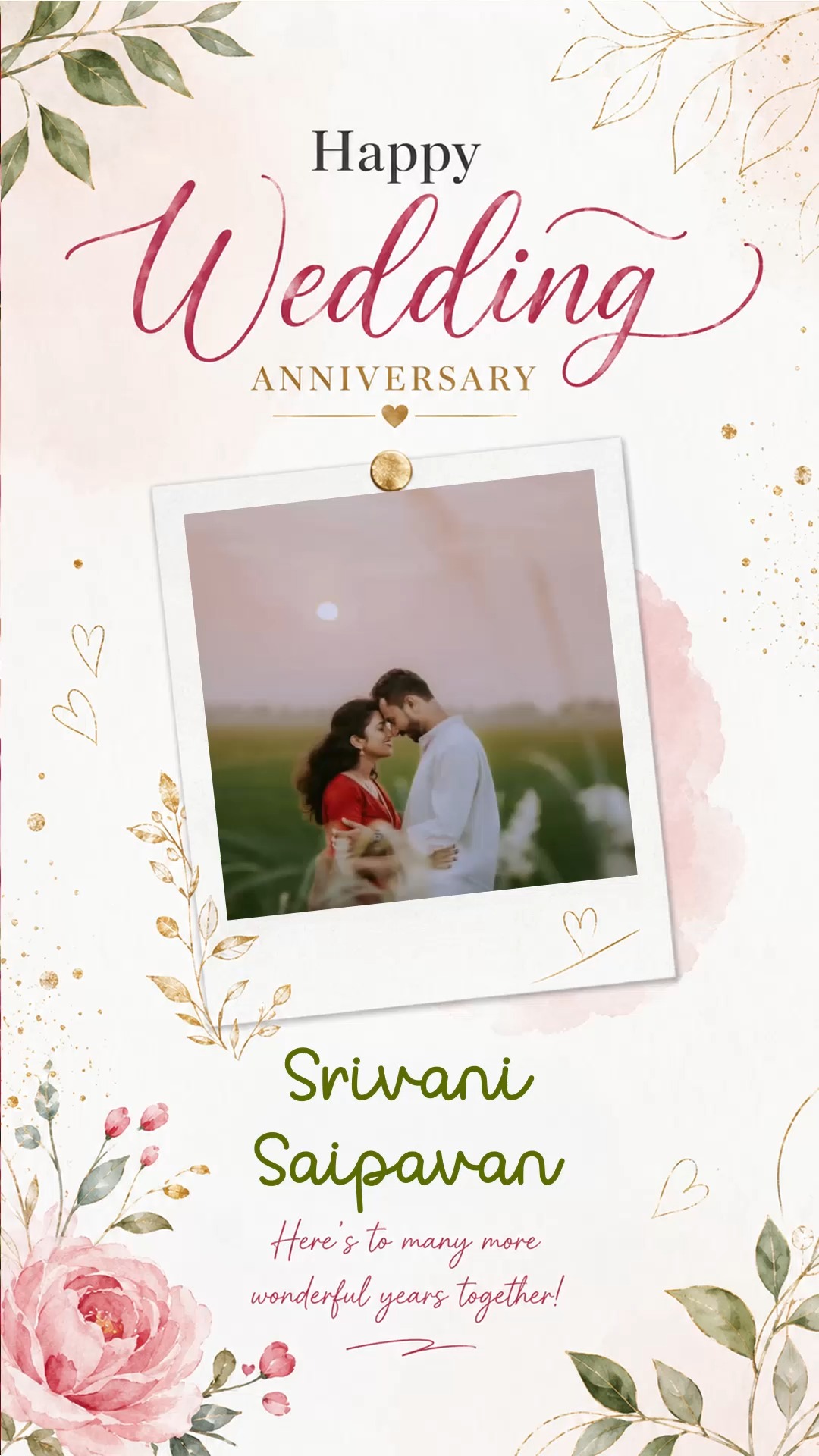 Floral Wedding Anniversary