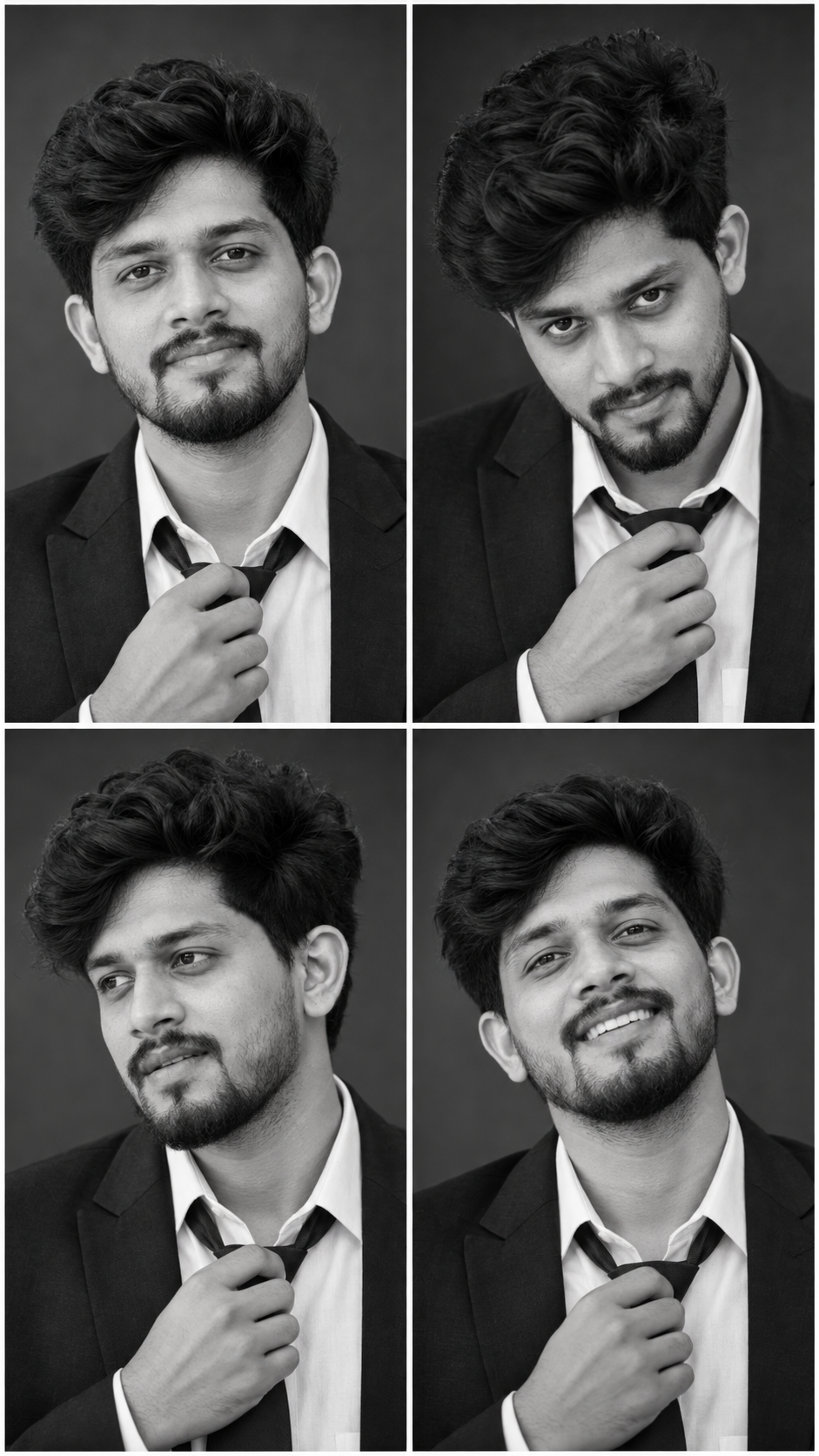 Monochrome Editorial Tie Contact Sheet