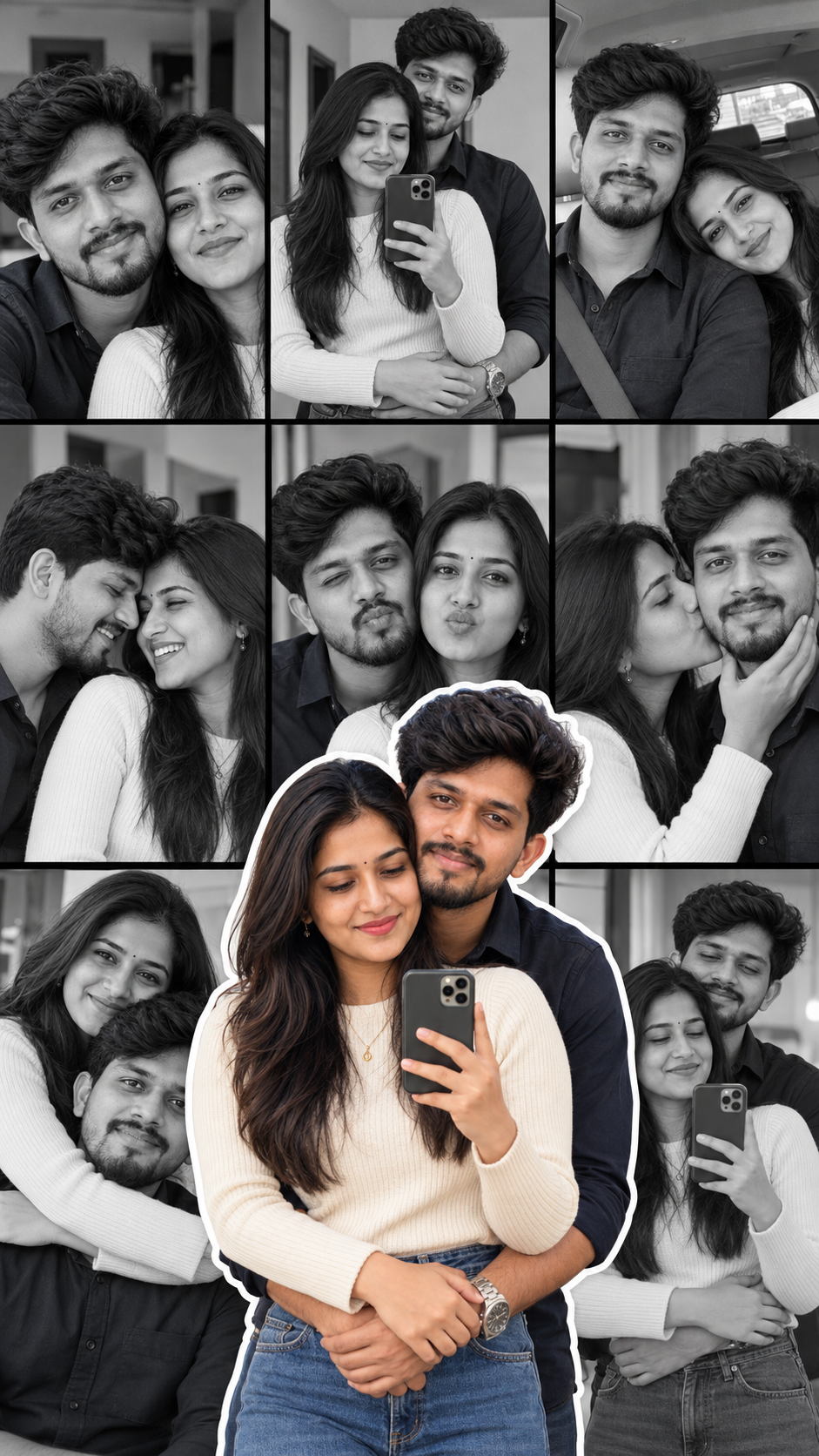 Couple Memories Collage with Color Cutout