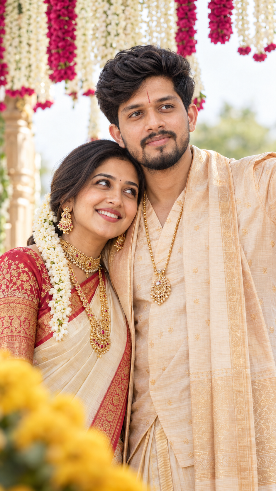 Royal Mandap Couple Portrait