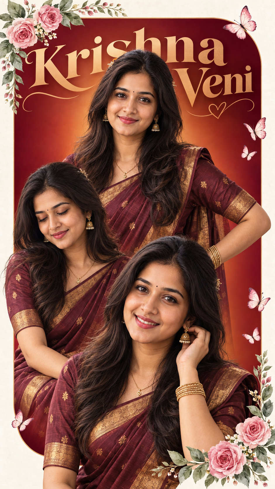 Royal Floral Portrait Collage
