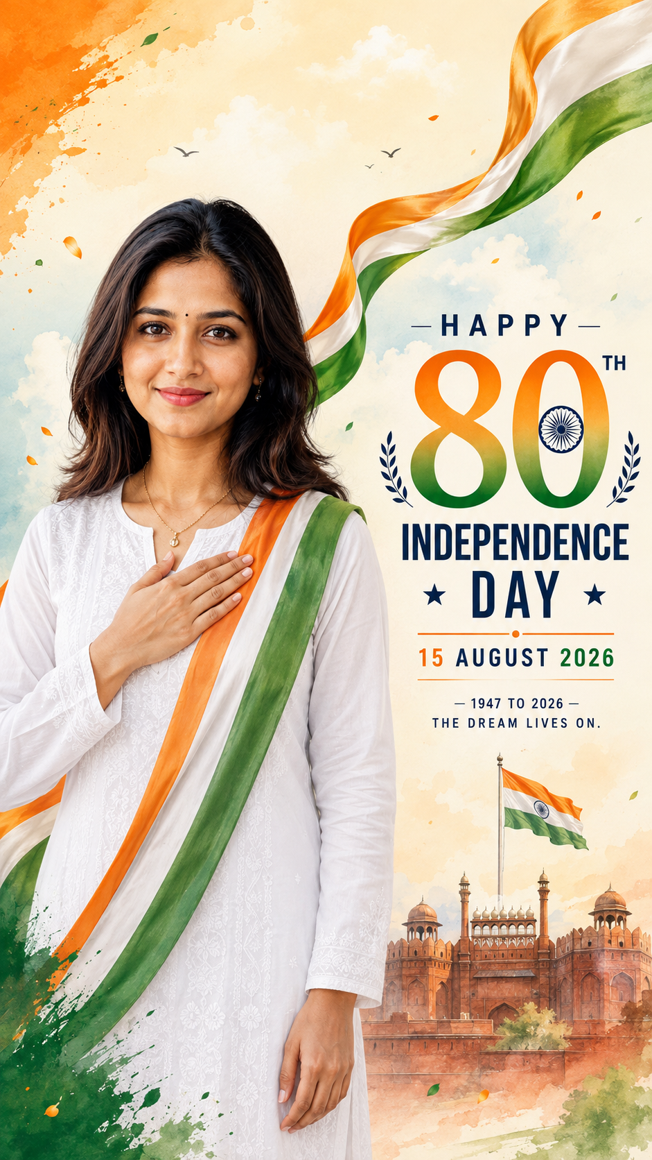 TRICOLOUR RIBBON — HAND ON HEART