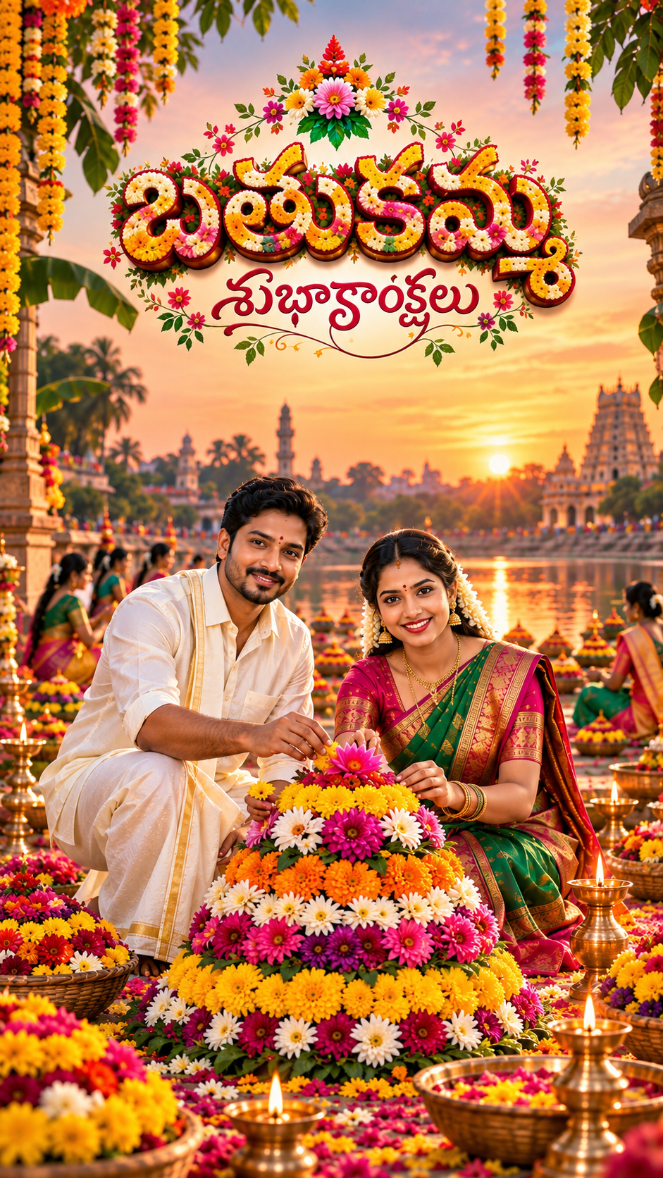 Bathukamma Couple Wishes