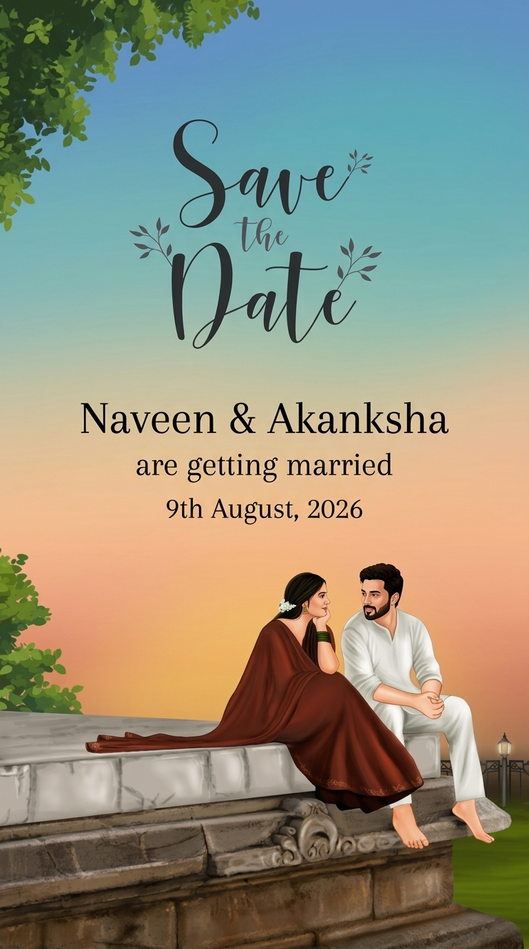 Save the date scenery