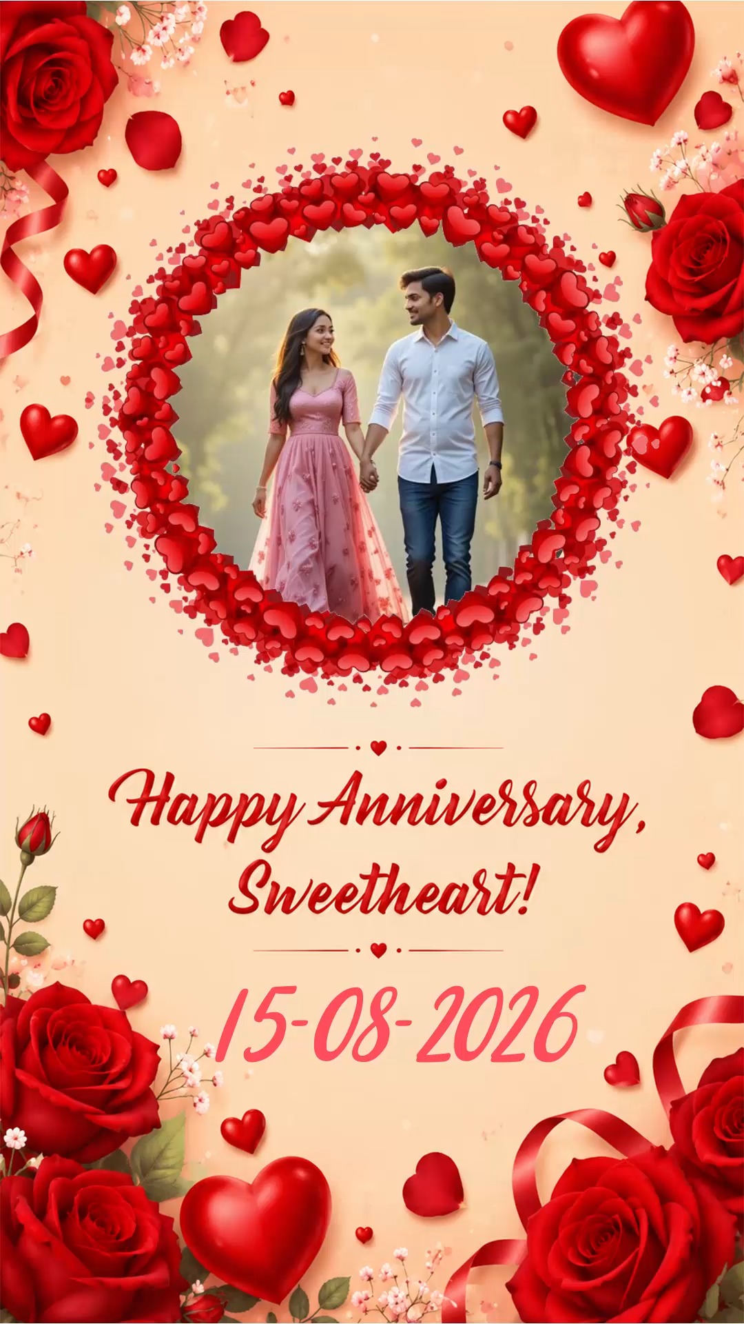 Romantic Red Rose Wedding Anniversary