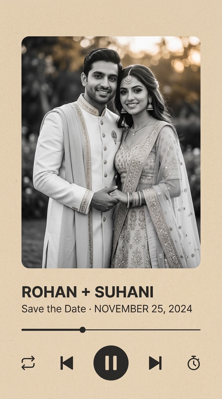 Music Player Wedding Invitation