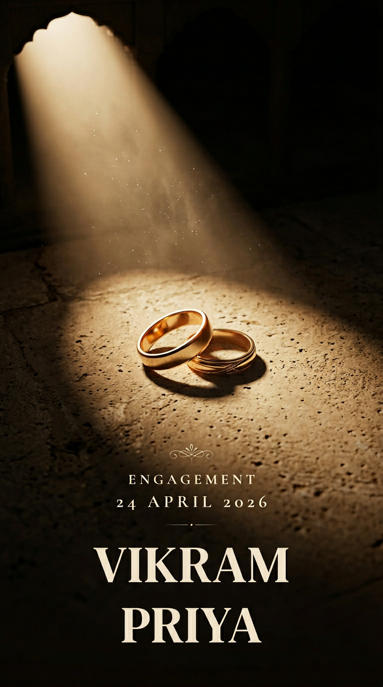 Engagement announcement poster
