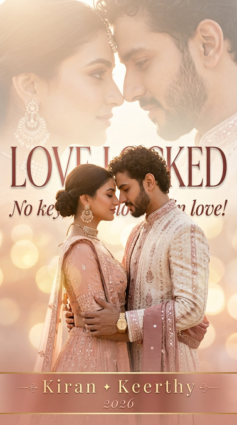 Love Locked – Rose Gold Double Exposure