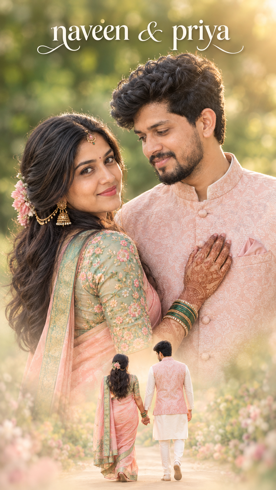 Romantic Couple Layered Poster Template