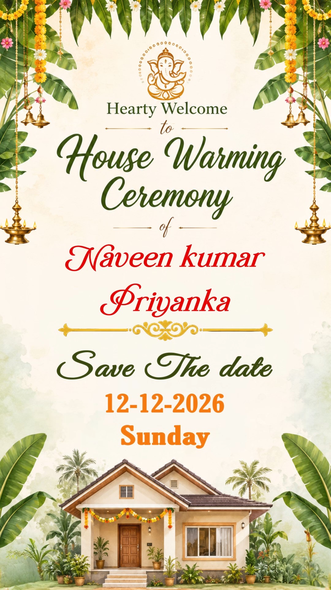 Tropical Housewarming Invitation