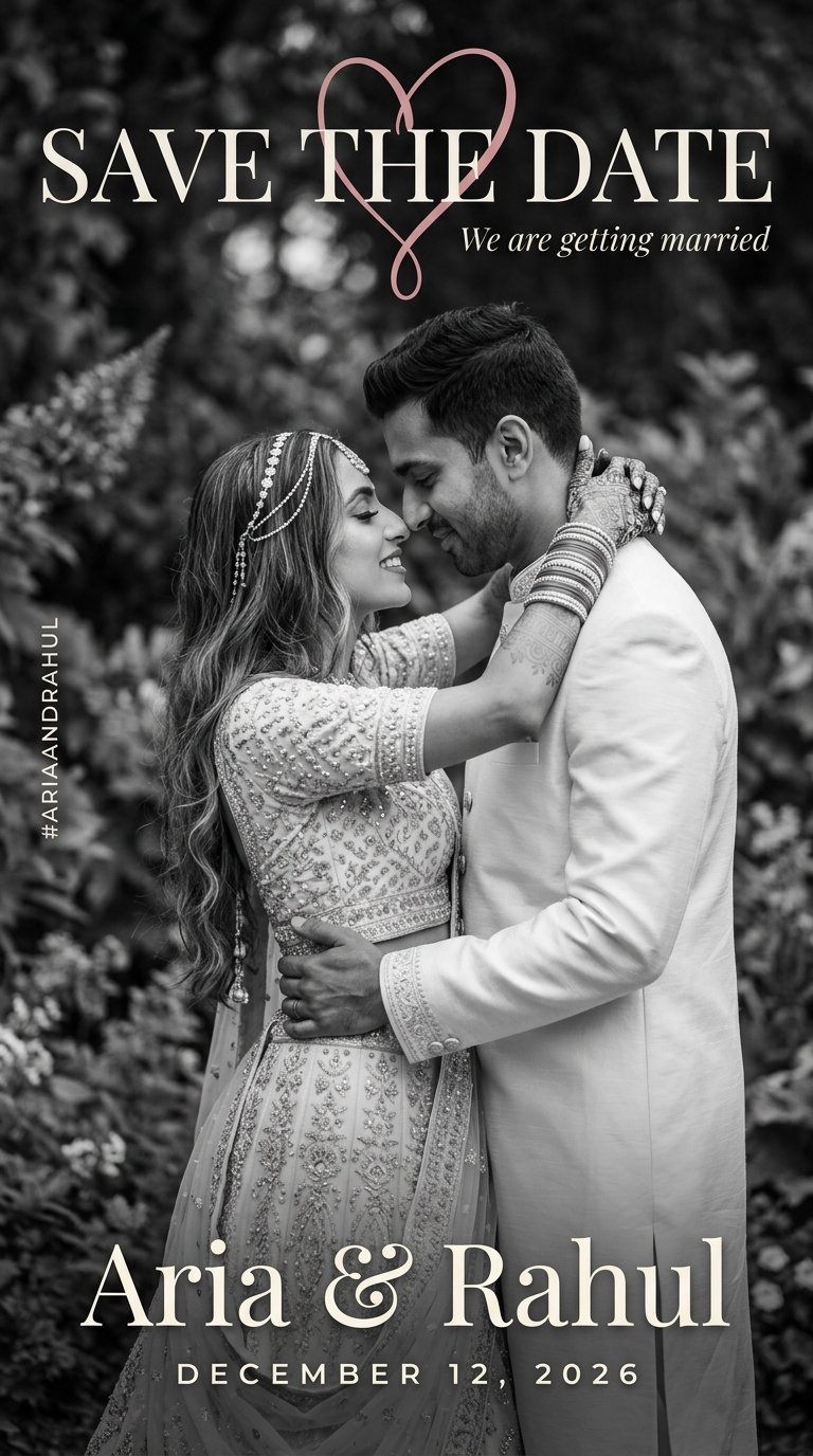 Black and White - Save the Date