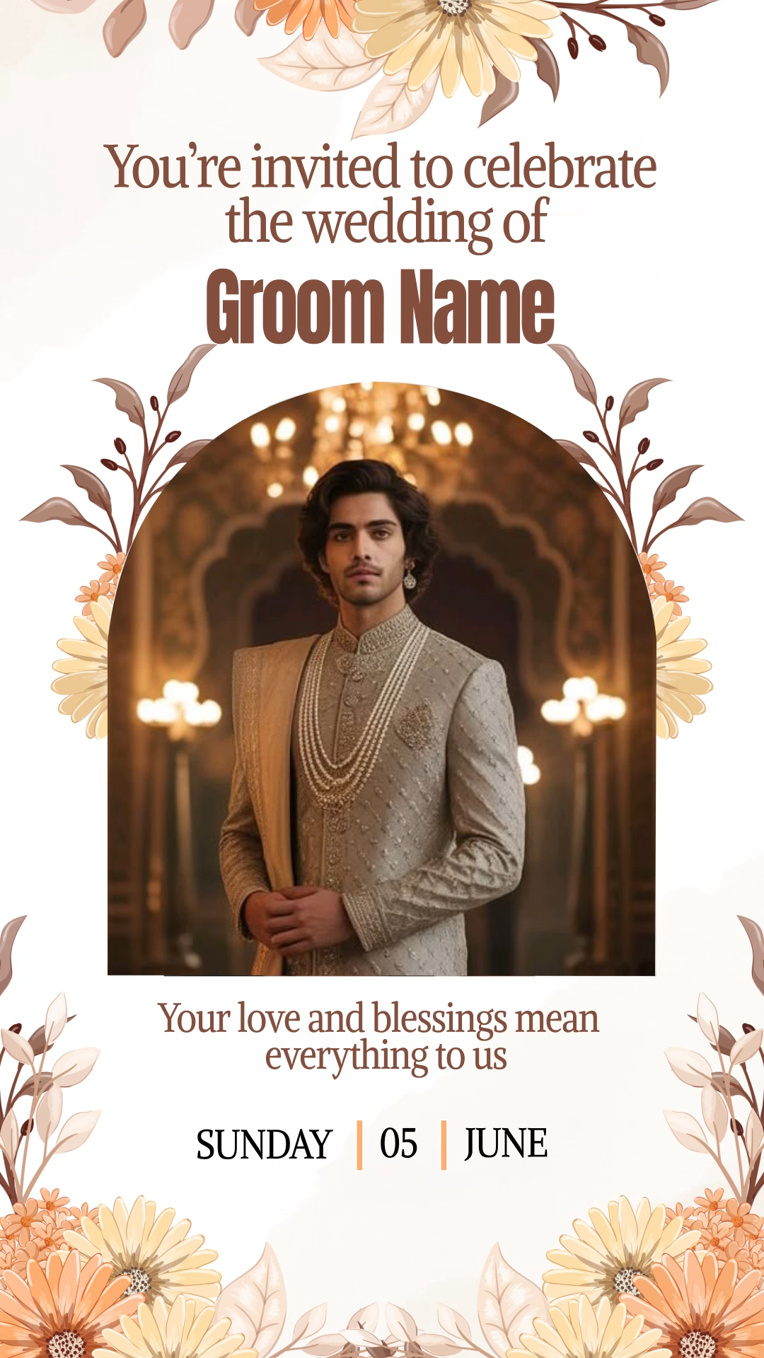 His Wedding Details