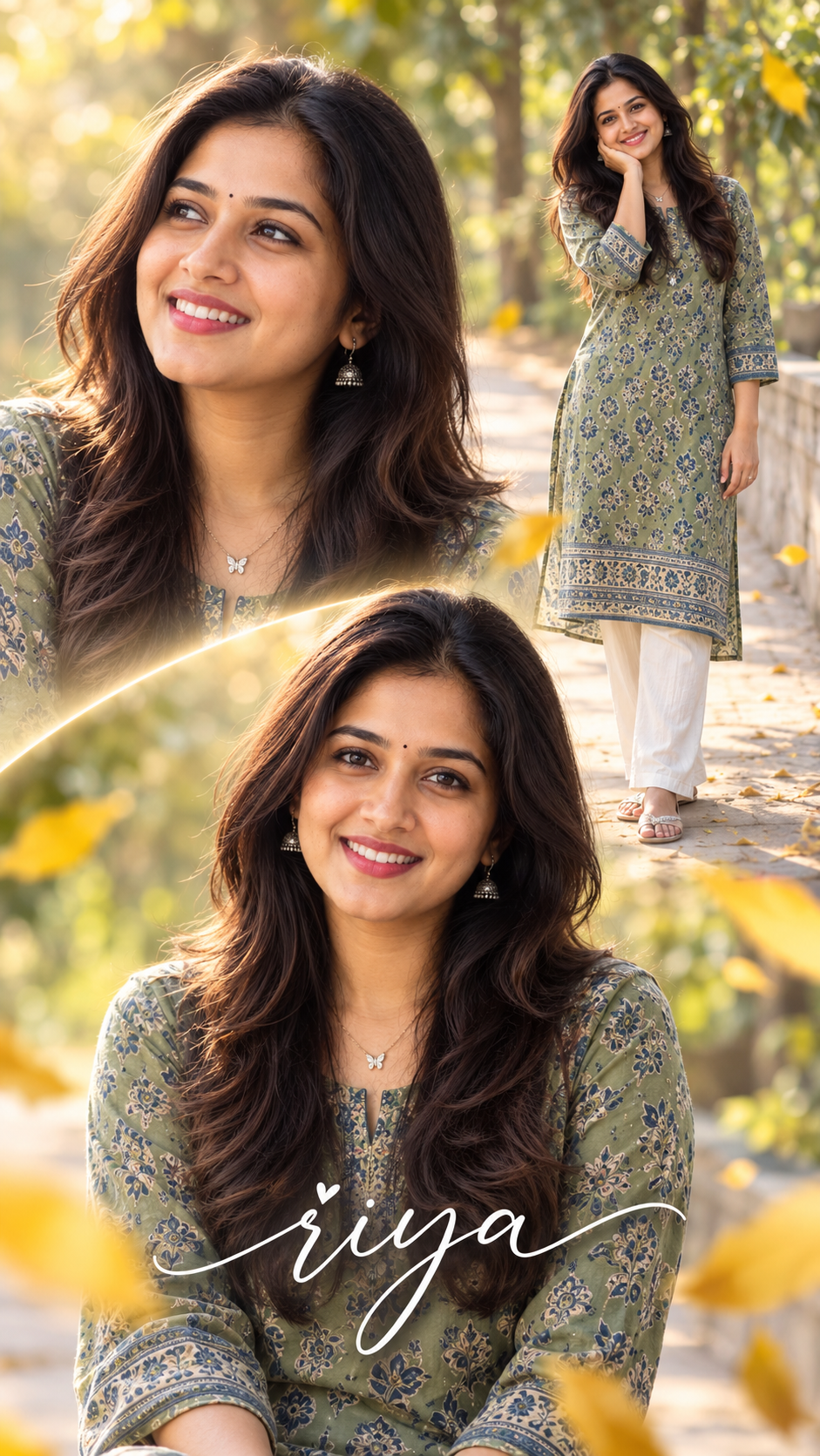 Dreamy Three-Pose Portrait Collage