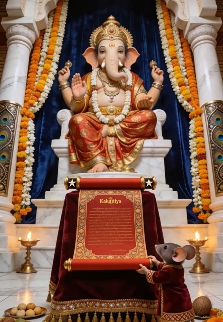 Ganesh Blessings — English wedding invitation template on Tellow