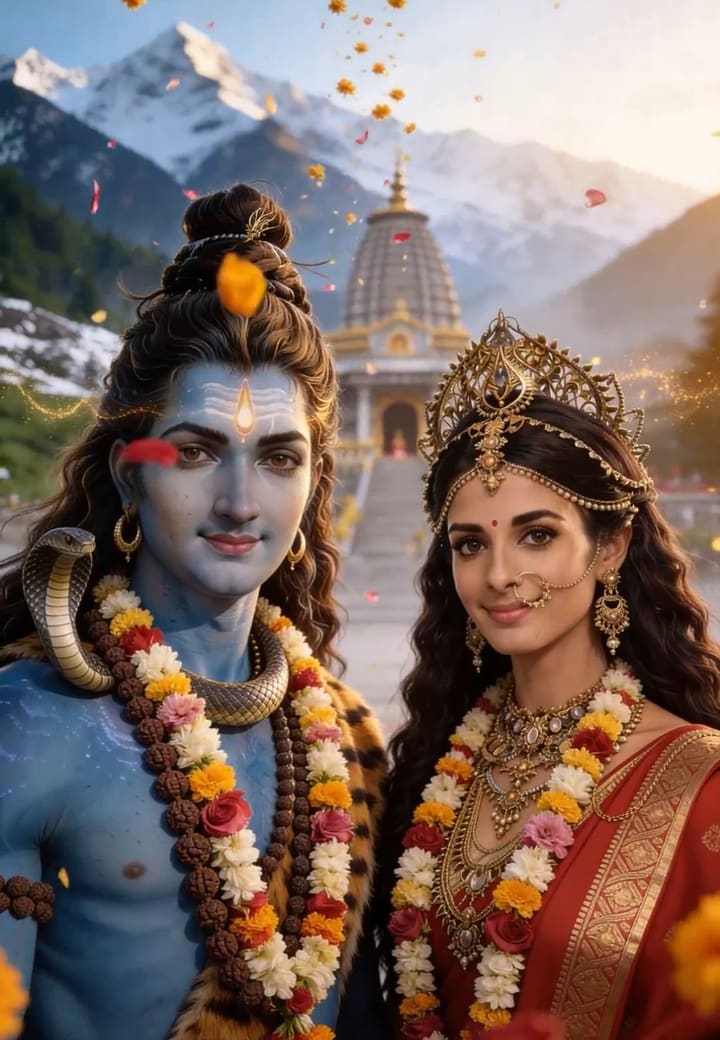 Lord shiva & parvati invitation — Muslim wedding invitation template on Tellow