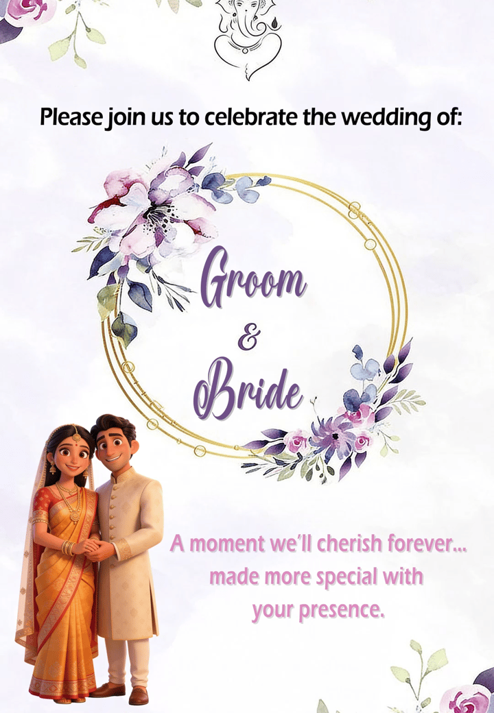 The Memory Edit — free wedding invitation template on Tellow