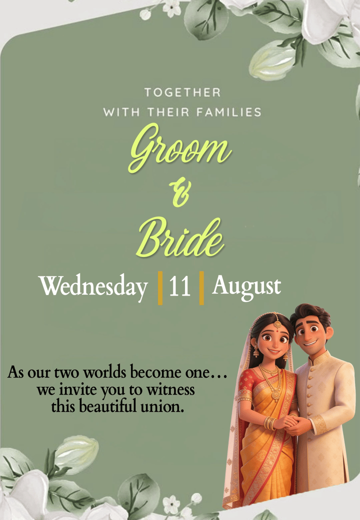 Eternal Union — free wedding invitation template on Tellow