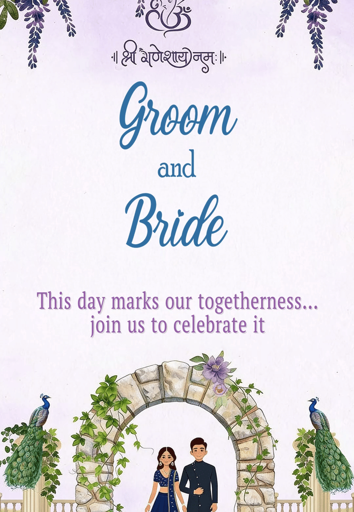 The Final Yes — English wedding invitation card on Tellow