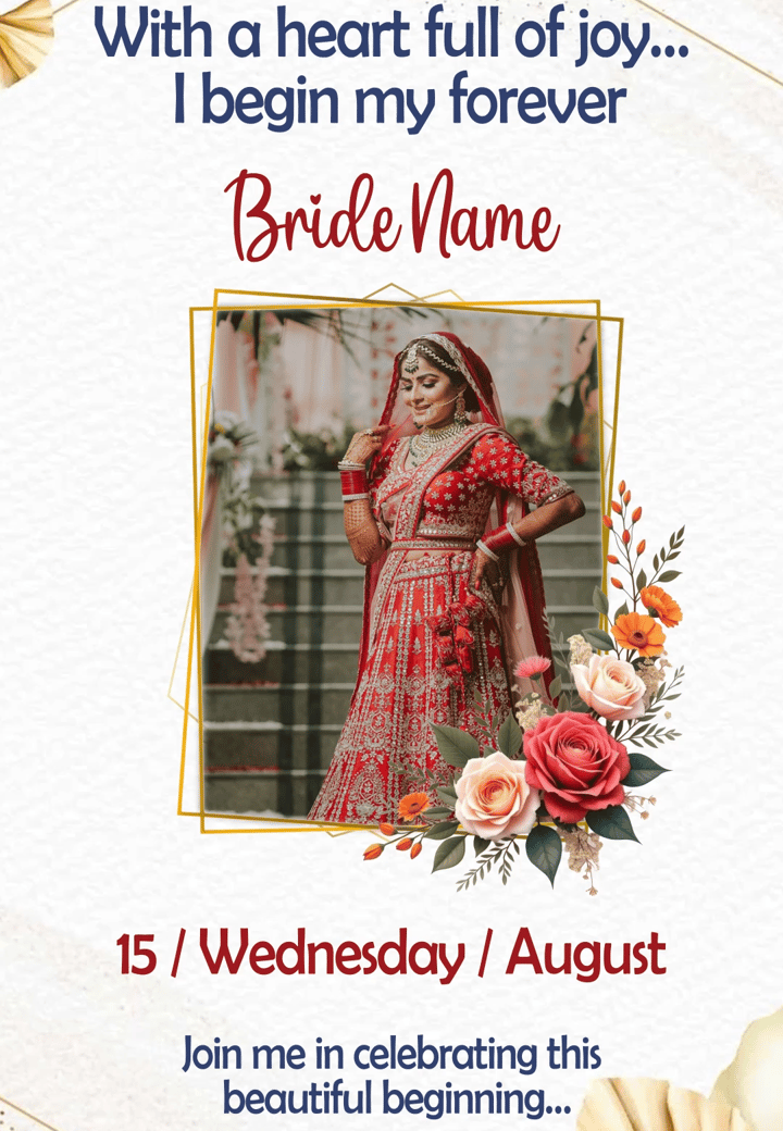 Bride’s Elegant Details — free wedding invitation template on Tellow