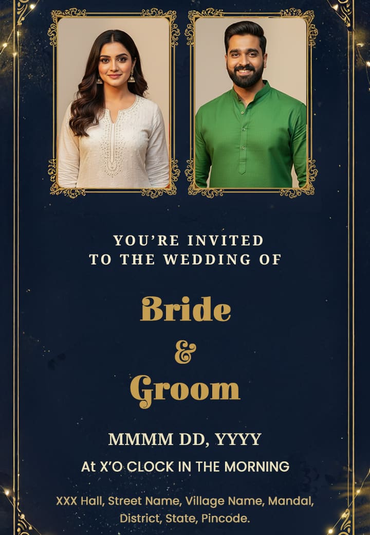 Wedding invitation card — free wedding invitation template on Tellow
