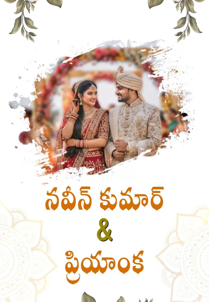 A floral wedding invite — haldi invitation template on Tellow