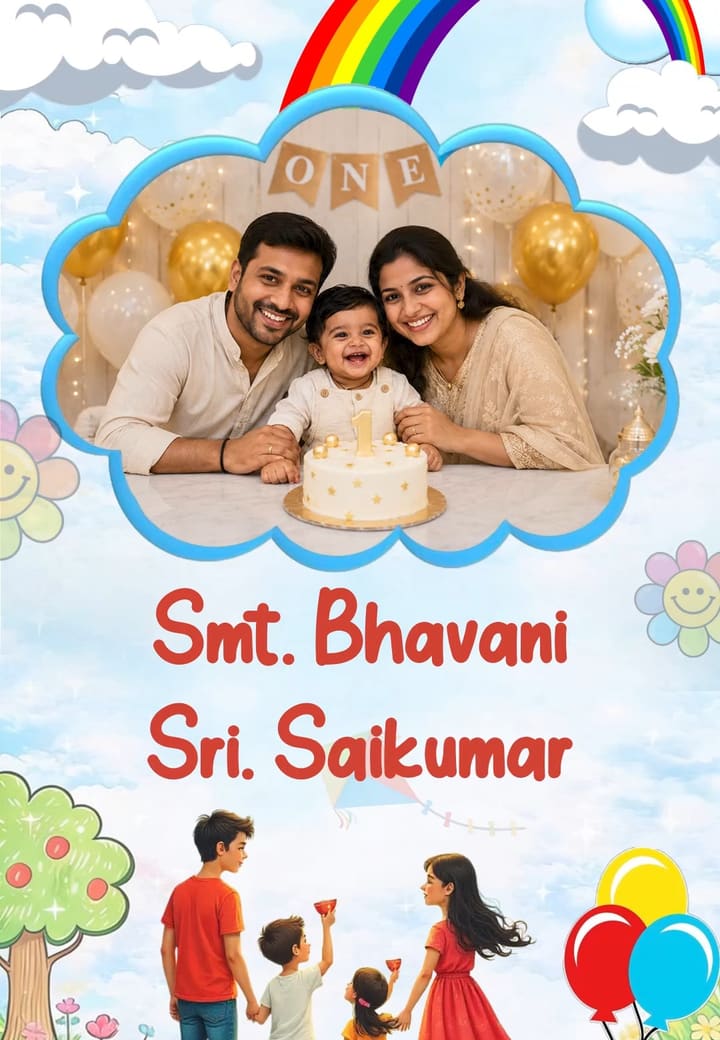 Vibrant Rainbow Birthday — first birthday invitation video on Tellow
