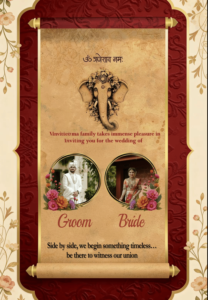 The Big Day — free wedding invitation template on Tellow