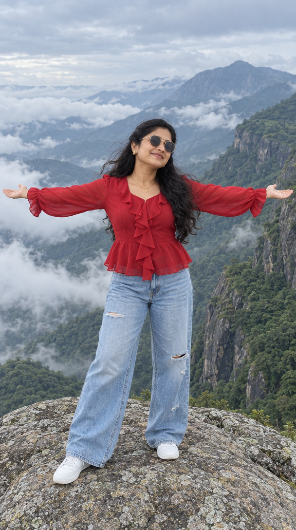 Joyful Mountain Portrait